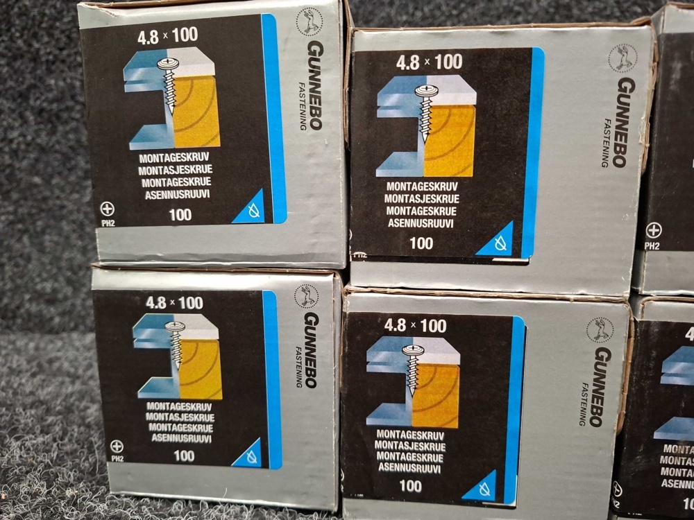 1581451-2 950 pc Mounting screw 4.2x60 & 4.8x100mm, Gunnebo
