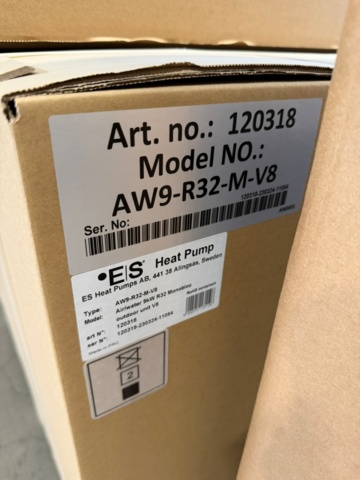 1581643-5 ES Energy Save AWST 9 kW – Komplett luft/vattenvärmesystem(N2.62)