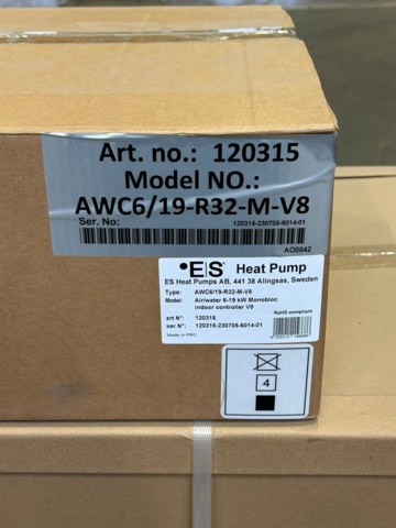 1581646-5 Energy Save 12 kW Luft/Vattenvärmepump ink buffertank – Monoblock, A+++ N1.63