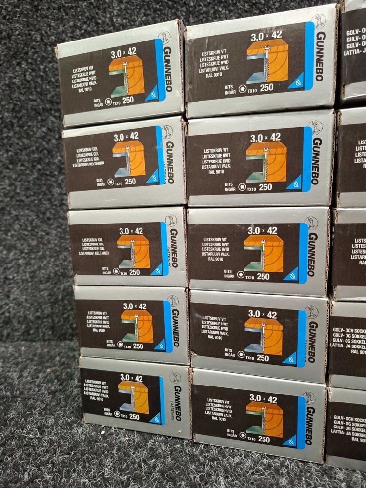 1581461-2 7500 pcs Floor & skirting screws & skirting screws, Gunnebo