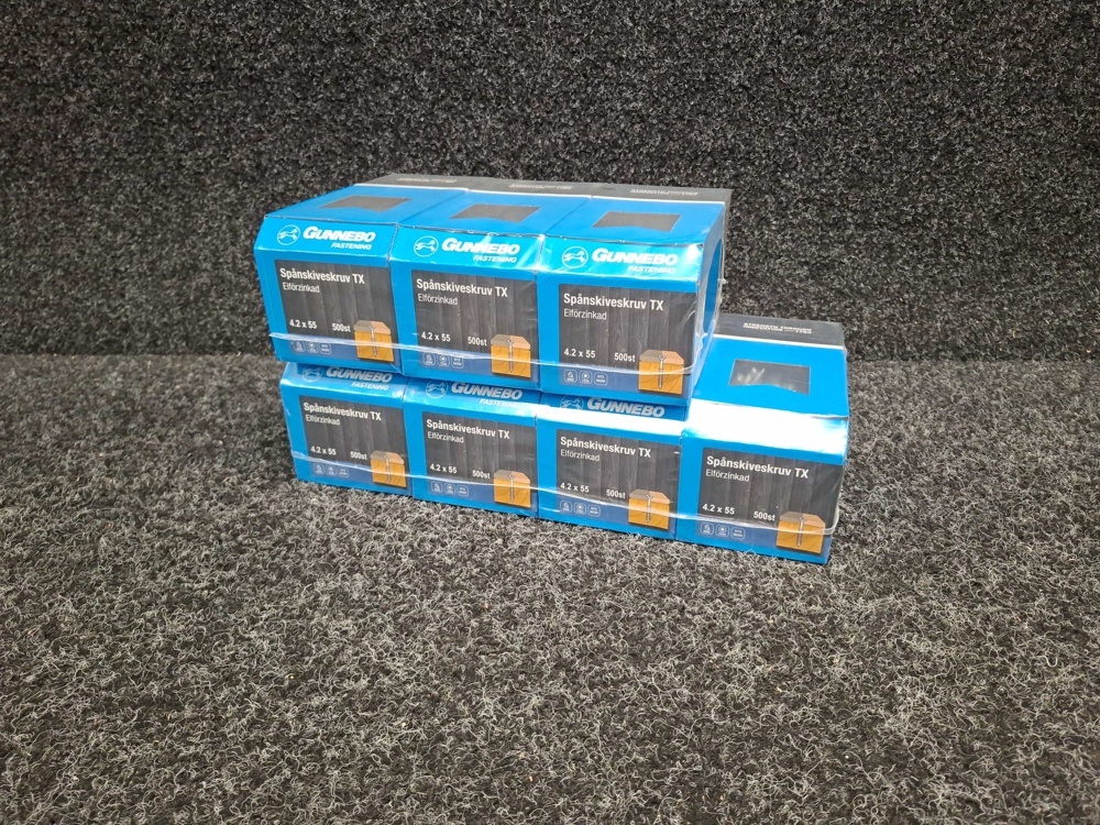 1581463-1 3500 pcs Chipboard screws 4.2x55mm, Gunnebo