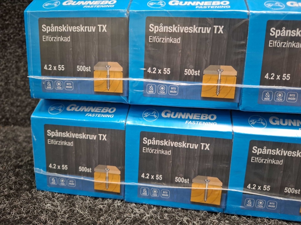 1581463-2 3500 pcs Chipboard screws 4.2x55mm, Gunnebo