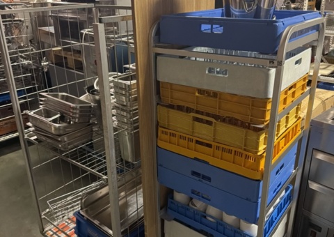 Restaurant equipment - canteens, serving equipment, dish racks and crockery