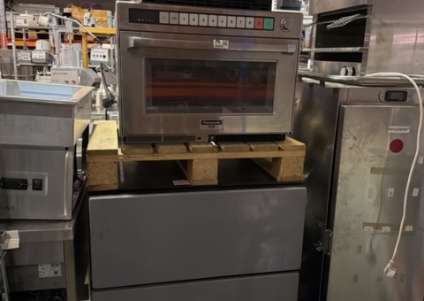 Microwave ovens with refrigerated counter/drawer refrigerator - Menumaster and Panasonic Pro II