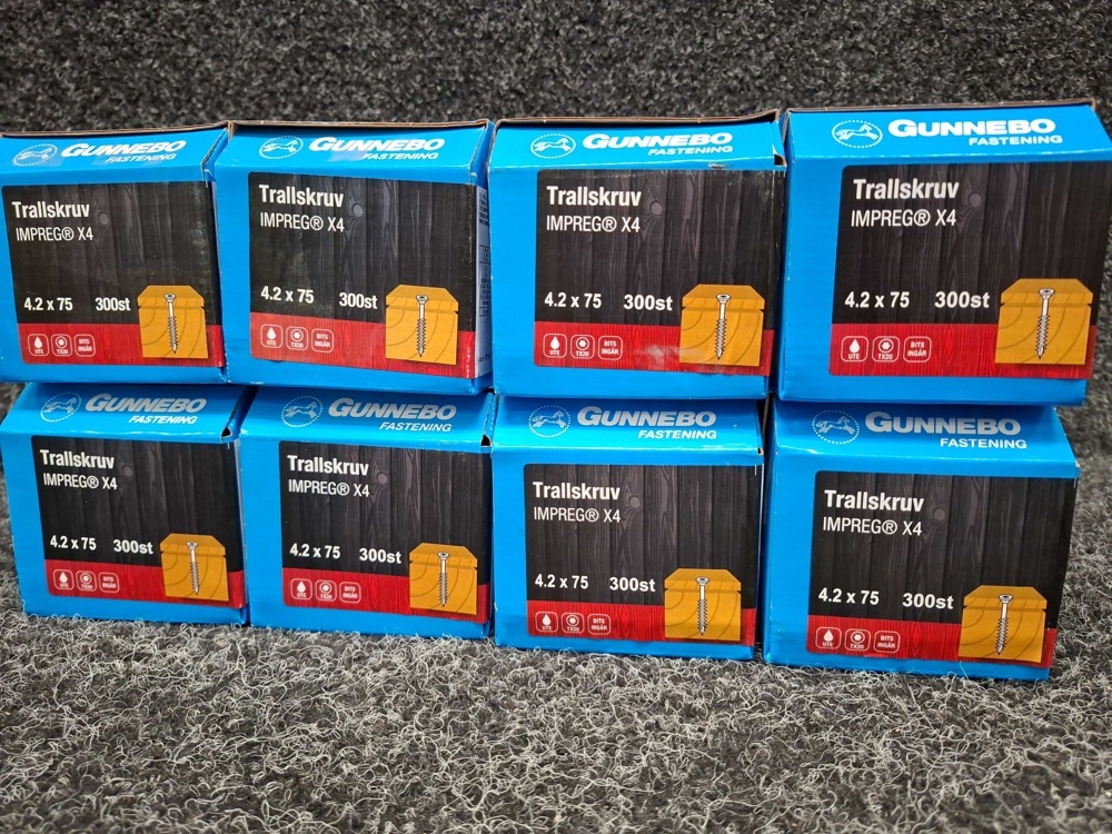 1580474-2 2400 pcs Decking screws 4.2x75mm, Gunnebo
