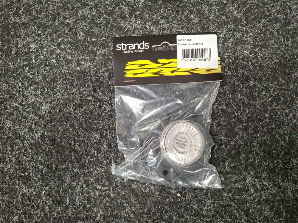 1580093-2 10 st Positionsljus LED, Strands 12-24V Röd