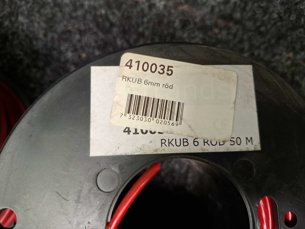 1580129-2 2 cable rolls RKUB 6mm red 50m