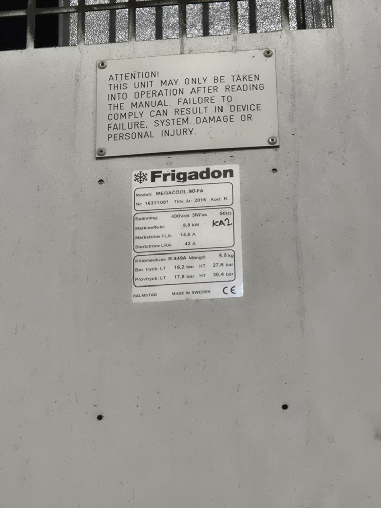 1524794-2 Cooling unit with accessories – Frigadon MEGACOOL-90-FA – 2016