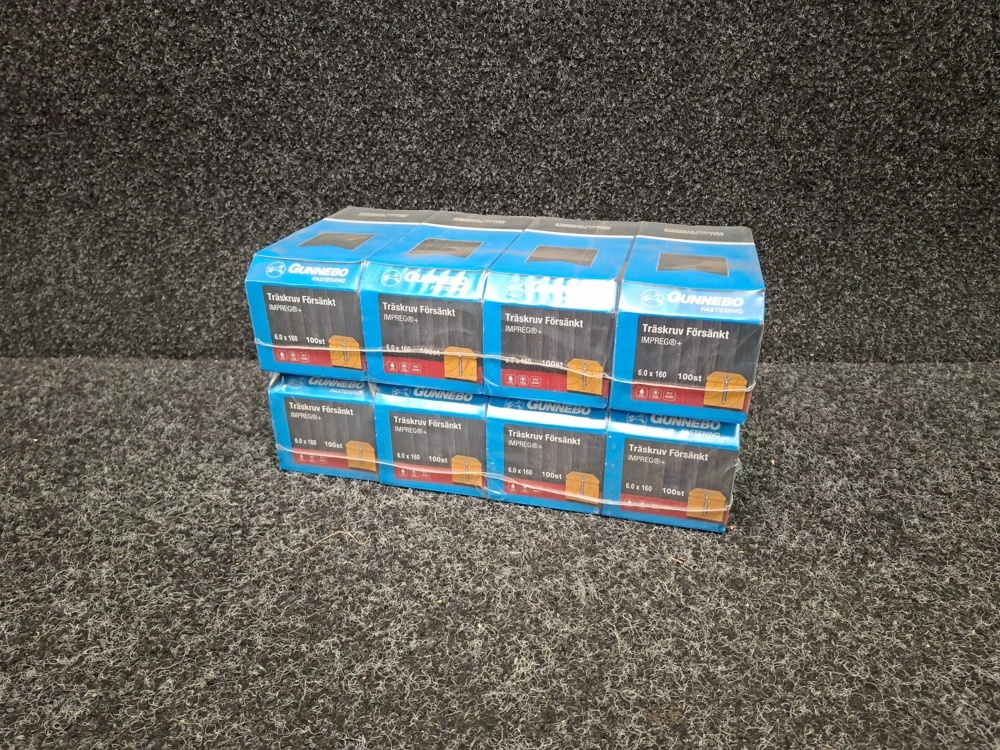 1581496-1 800 pcs Wood Screw Countersunk 6.0x160mm, Gunnebo