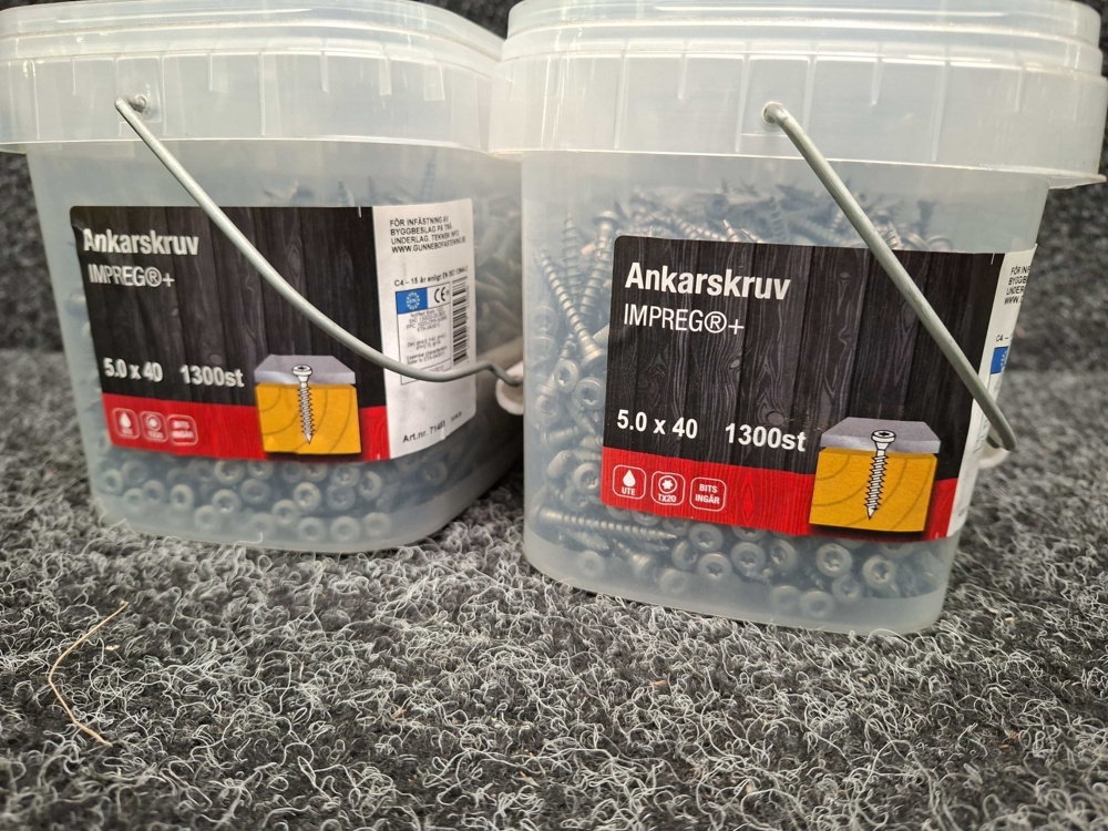 1581489-2 2600 pcs Anchor screw 5.0x40mm, Gunnebo