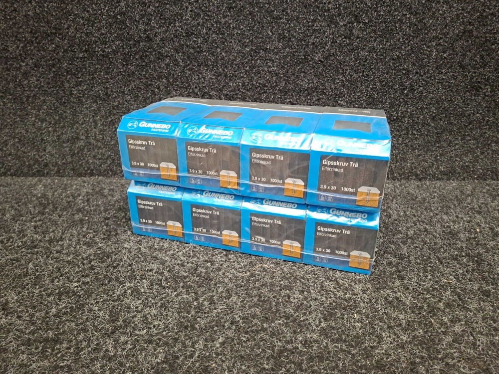 1581497-1 8000 pcs Drywall Screws Wood 3.9x30mm, Gunnebo