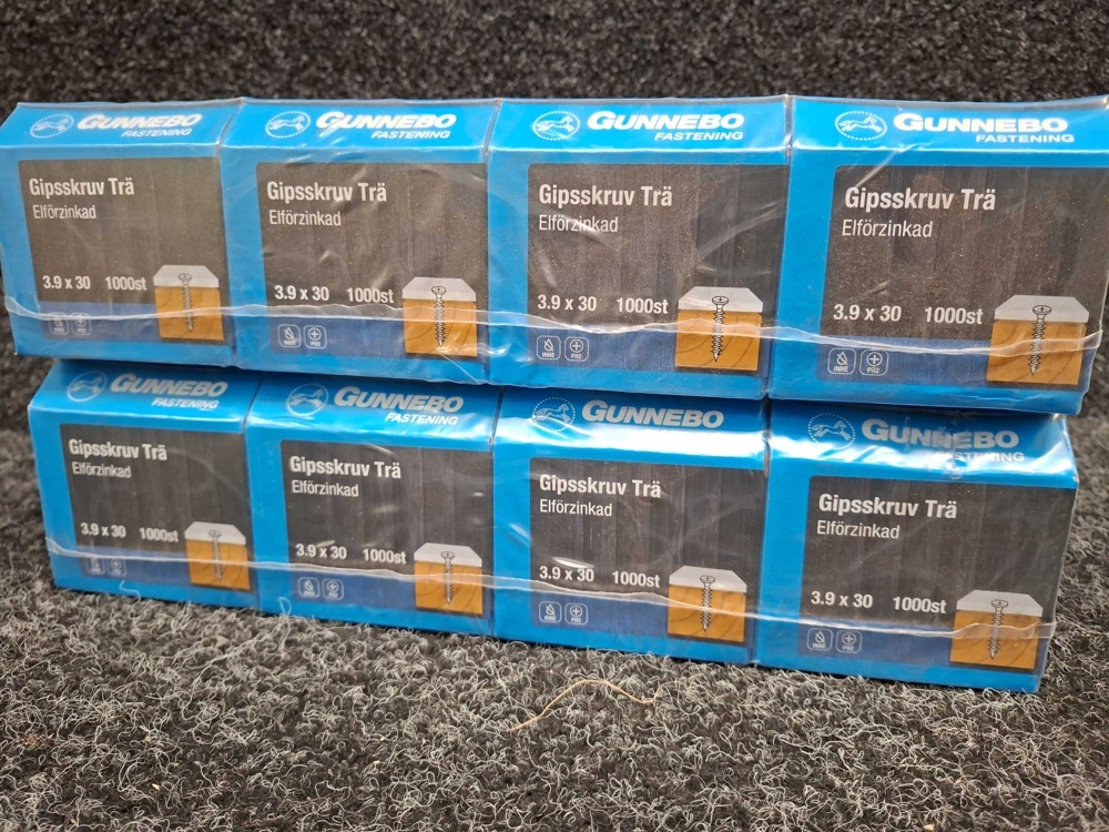 1581497-2 8000 pcs Drywall Screws Wood 3.9x30mm, Gunnebo