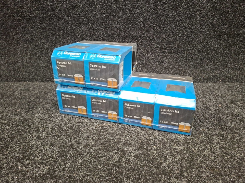 1581498-1 6000 st Gipsskruv Trä 3.9x30mm, Gunnebo