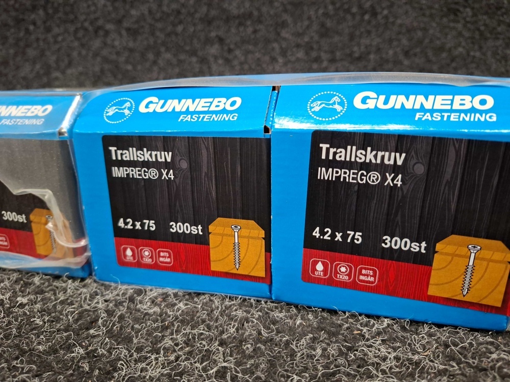 1581507-2 2400 st Trallskruv 4.2x75mm, Gunnebo