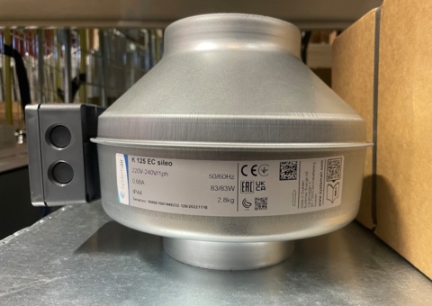 Duct fan EC motor - 1 pc - Ø125 mm