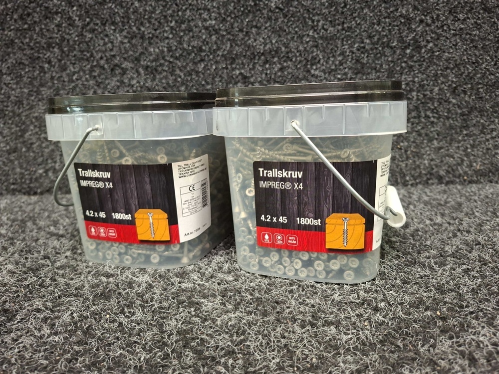 1581532-2 3600 pcs Decking screws 4.2x45mm, Gunnebo