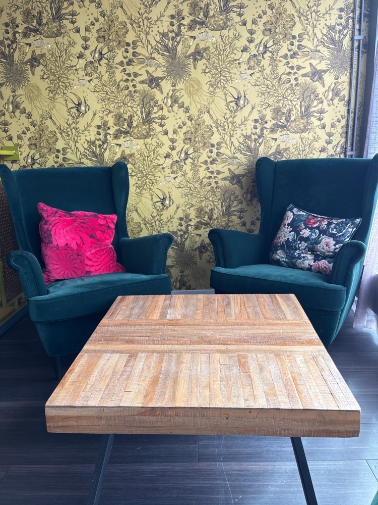1529529-1 Restaurant interior - Armchairs, tables, lamps