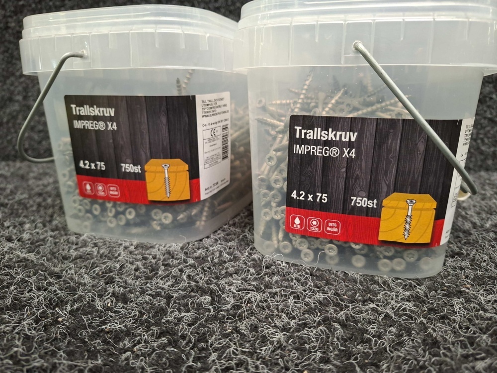 1581555-2 1500 pcs Decking screws 4.2x75mm, Gunnebo