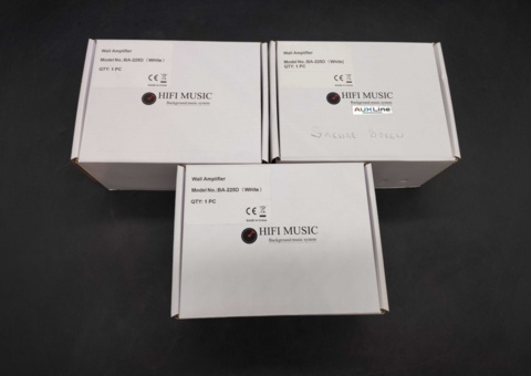 Wall amplifiers, 3 pcs - AUXLine BA-225D, Bluetooth, white