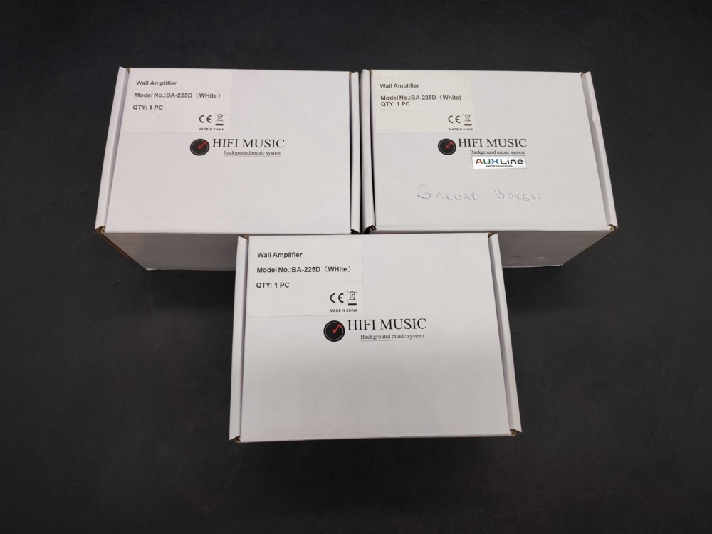 1582299-2 Wall amplifiers, 3 pcs - AUXLine BA-225D, Bluetooth, white