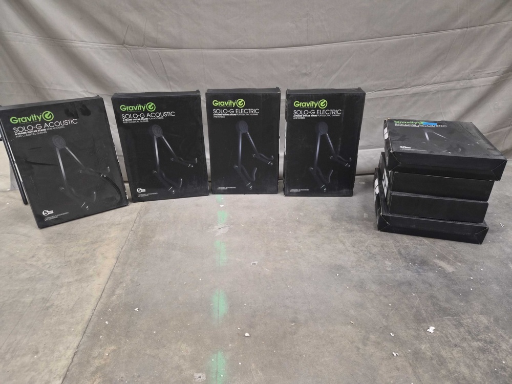 1582490-1 Gitarrställ, 8 st - Gravity, Solo-G Acoustic och Electric
