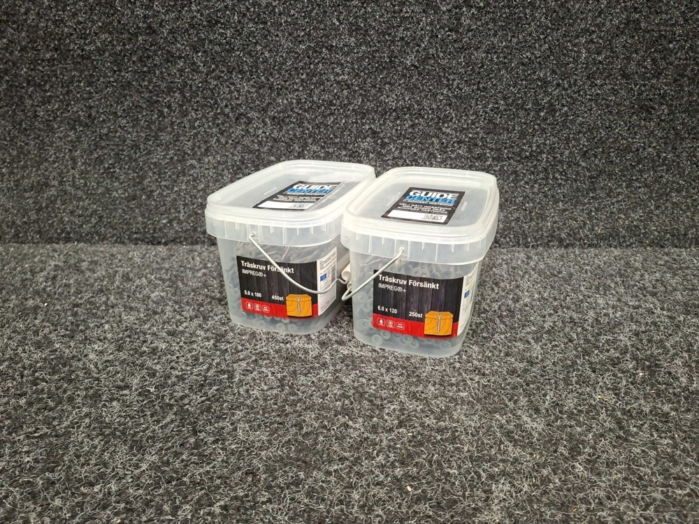 1581572-1 700 pcs Wood Screws Countersunk 5.0x100 & 6.0x120mm, Gunnebo