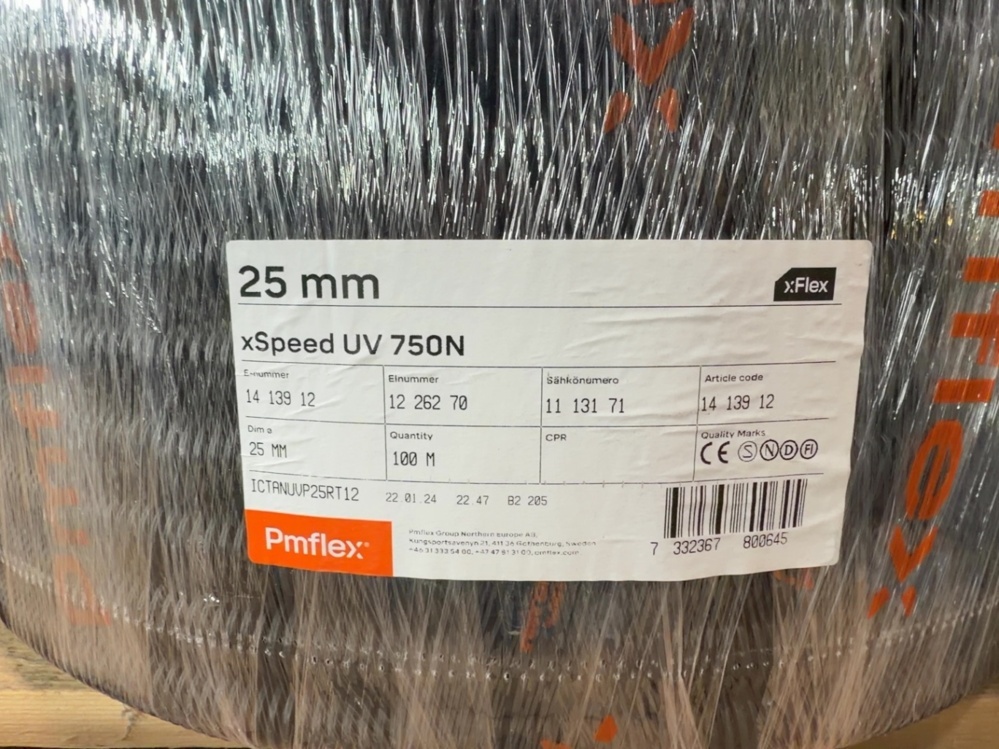 1545012-2 Samling med diverse spiralrör - Pmflex xSpeed UV 750N m.m.