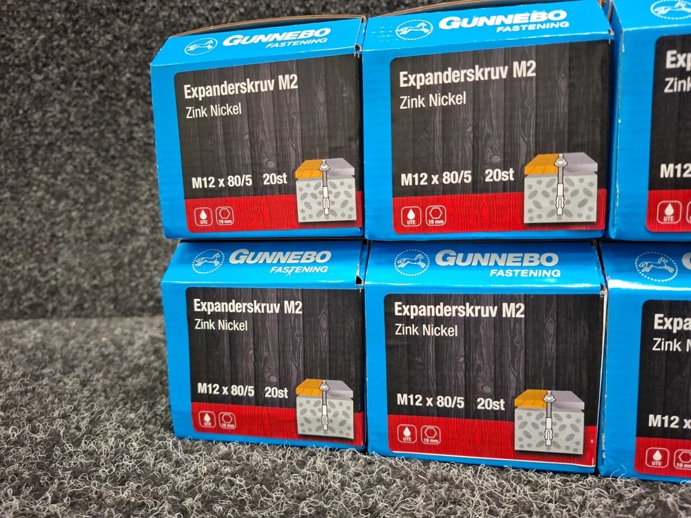 1581577-2 160 pc Expander screw M2 M12x80/5mm, Gunnebo