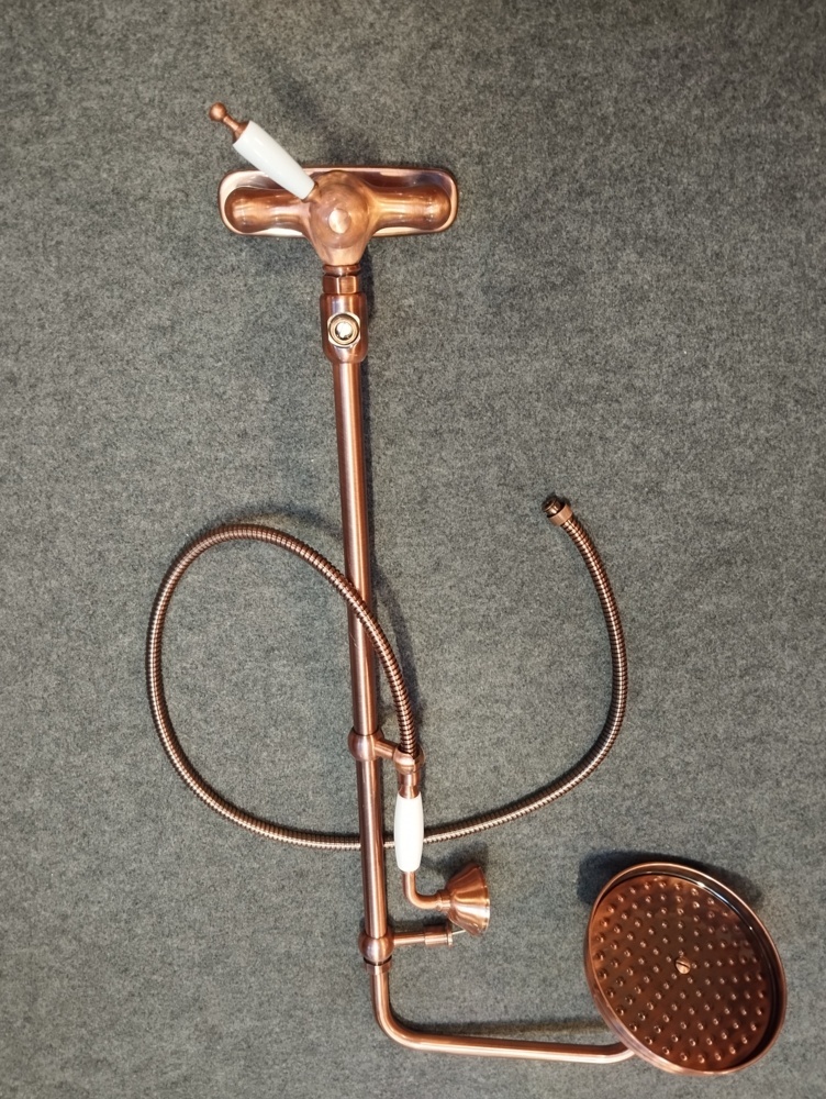 1581322-2 Overhead shower - Duschbyggarna, copper finish