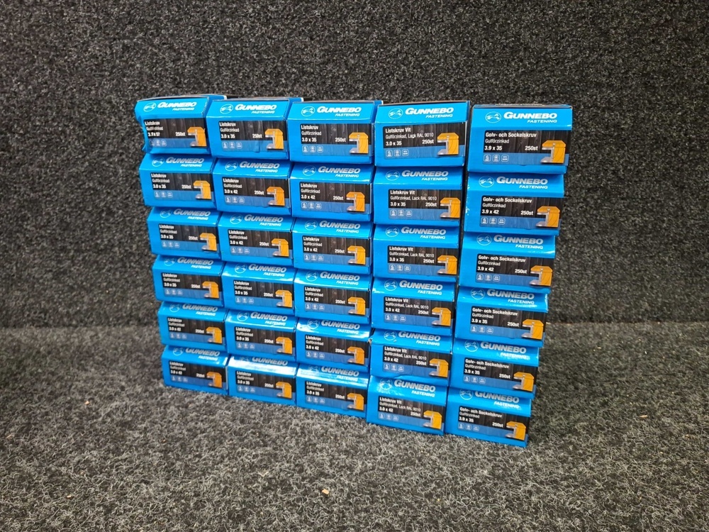 1581581-2 7500 pcs. Strip screws & Floor and baseboard screws, Gunnebo