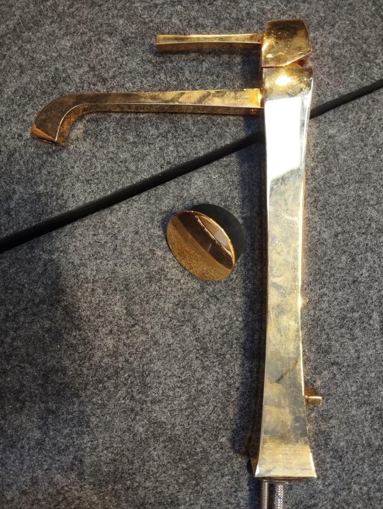 1581335-1 Blandare - Sanova, 35 cm, guldfärgad