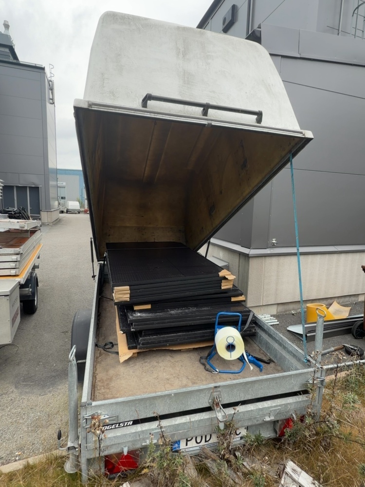 1545065-2 Cover trailer with solar panels - Brenderup D1000 -2019
