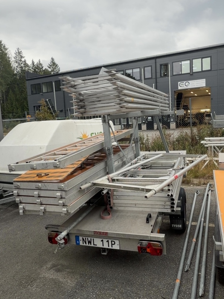 1545060-1 Scaffolding trailer with aluminum scaffolding - Tysse -2021
