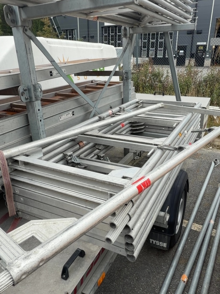1545060-2 Scaffolding trailer with aluminum scaffolding - Tysse -2021