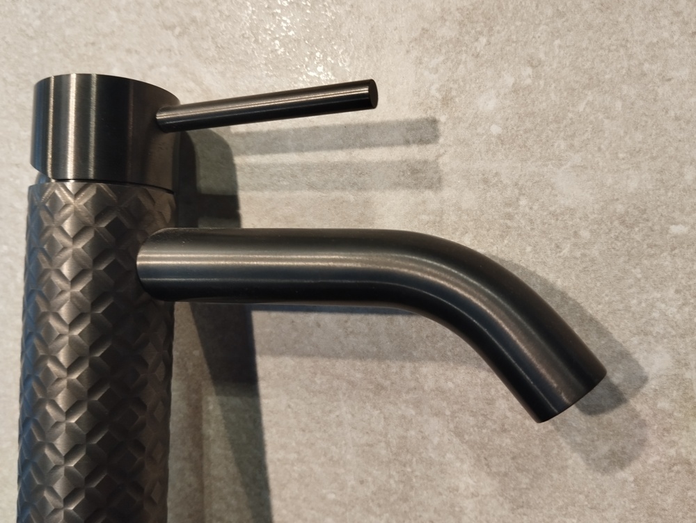 1581354-2 Basin mixer - Gessi, gunmetal, patterned finish