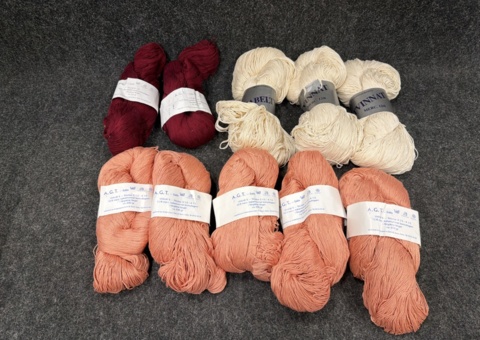 10 skeins of cable-twisted cotton yarn 200g