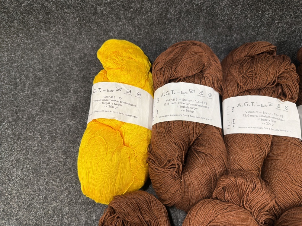 1582650-2 10 st nystan kabeltvinnat bomullsgarn 200g