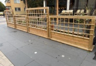 1425949 Blommlådor i trä med spaljé 4 st