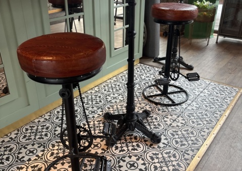 Bar table 5 pcs and bar stools 9 pcs