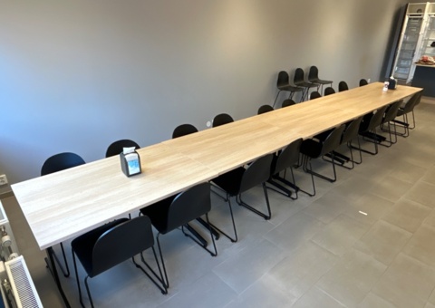Large collection of office furniture Aj Products - 5 tables, 20 chairs and 3 bar stools
