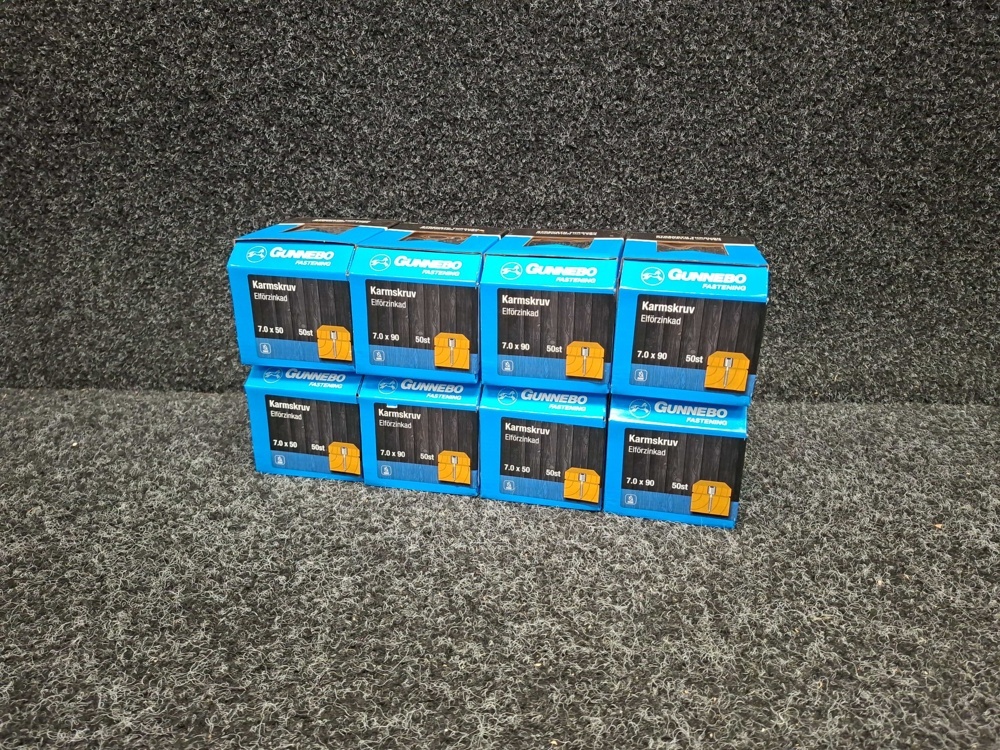 1581590-1 400 pcs Frame screws 7.0x50 & 7.0x90mm, Gunnebo