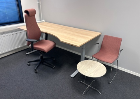 Office workplace with various office furniture - ROL Ergo and AJ