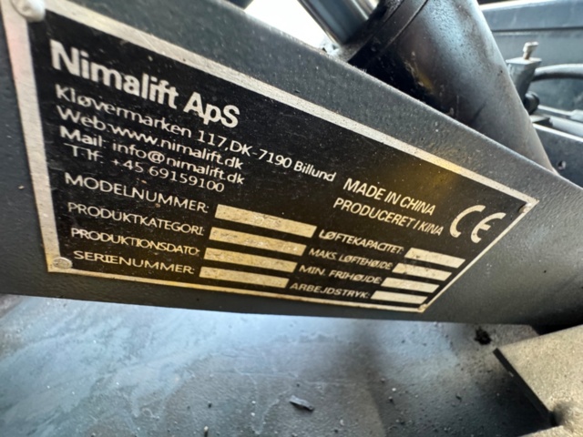 1406085-12 Nimalift billyft – max belastning 5 000 kg
