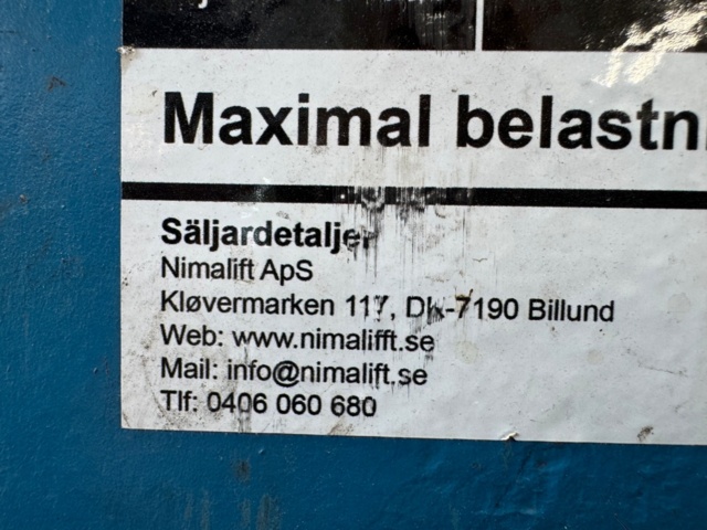 1406085-22 Nimalift billyft – max belastning 5 000 kg
