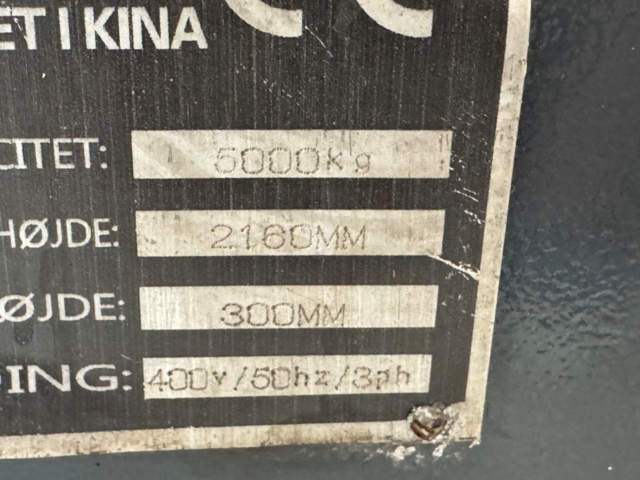 1406085-26 Nimalift billyft – max belastning 5 000 kg