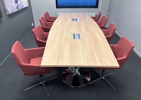 Conference furniture - conference table AJ products, 8 chairs and cabinets