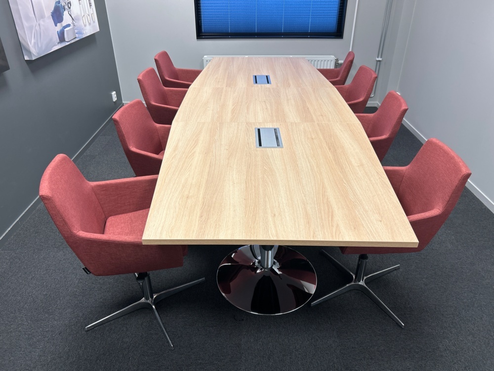 1545990-1 Conference furniture - conference table AJ products, 8 chairs and cabinets