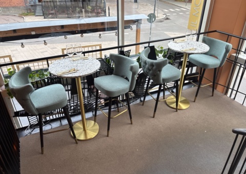 Bar table 2 pcs and bar stools 4 pcs