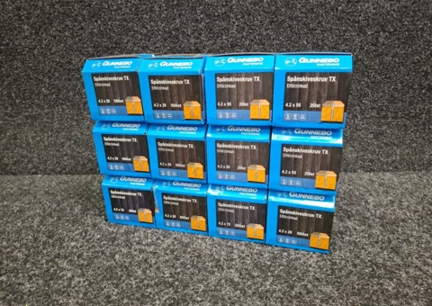 4500 pcs Chipboard screws TX, Gunnebo