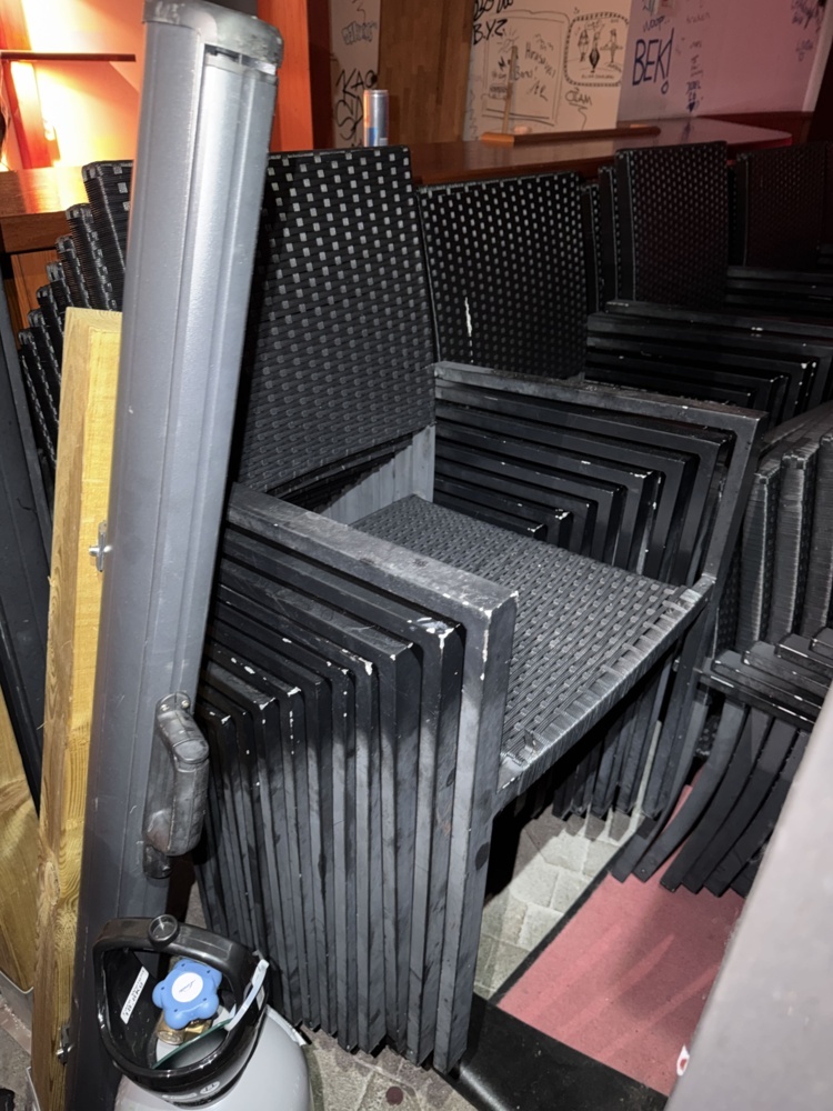 1566234-2 Stackable chairs approx. 70 pcs in synthetic rattan